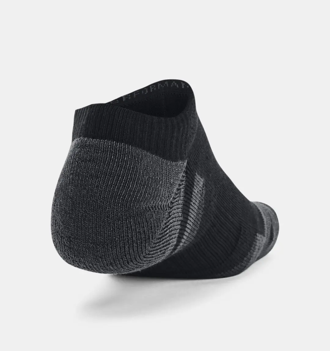 Under Armour UA Performance Tech 3pk Sportsokken - Zwart/Grijs - afbeelding 6 van 6