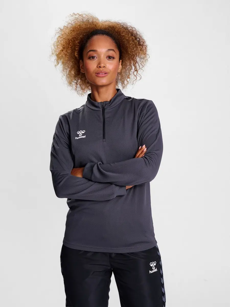 Hummel Authentic Half Zip Sweater Dames - XS - Asphalt