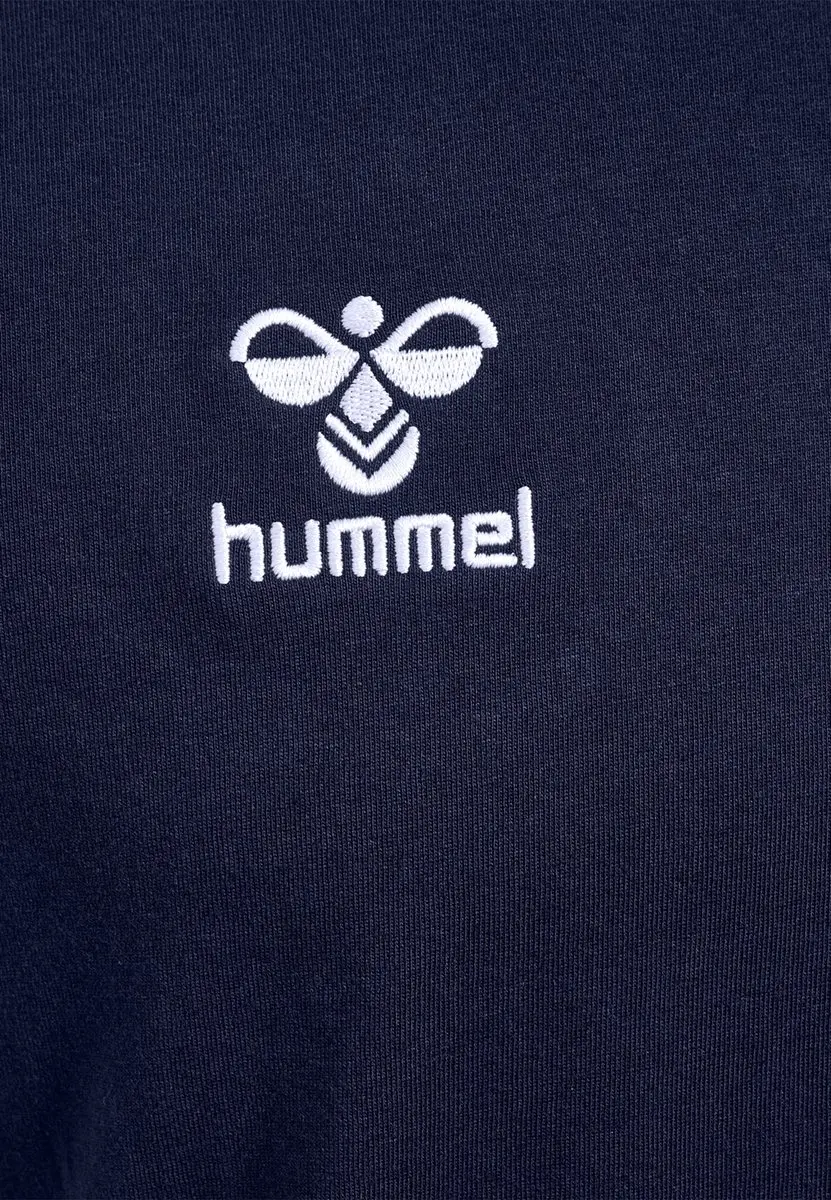 Hummel Heren T-Shirt - Ronde hals - Geborduurd logo - S - Blauw