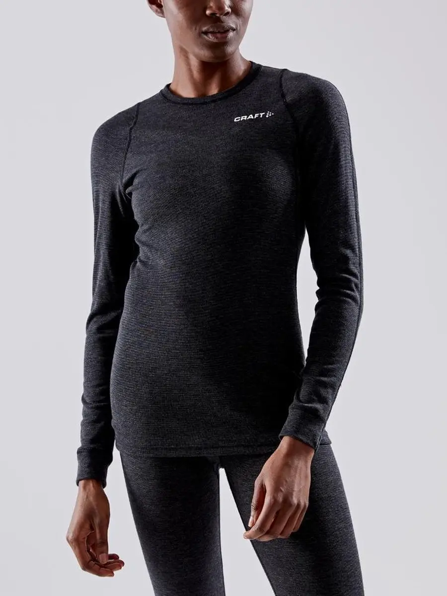 Craft Core Wool Merino Set Thermoshirt Dames - Maat M - Zwart - afbeelding 6 van 6