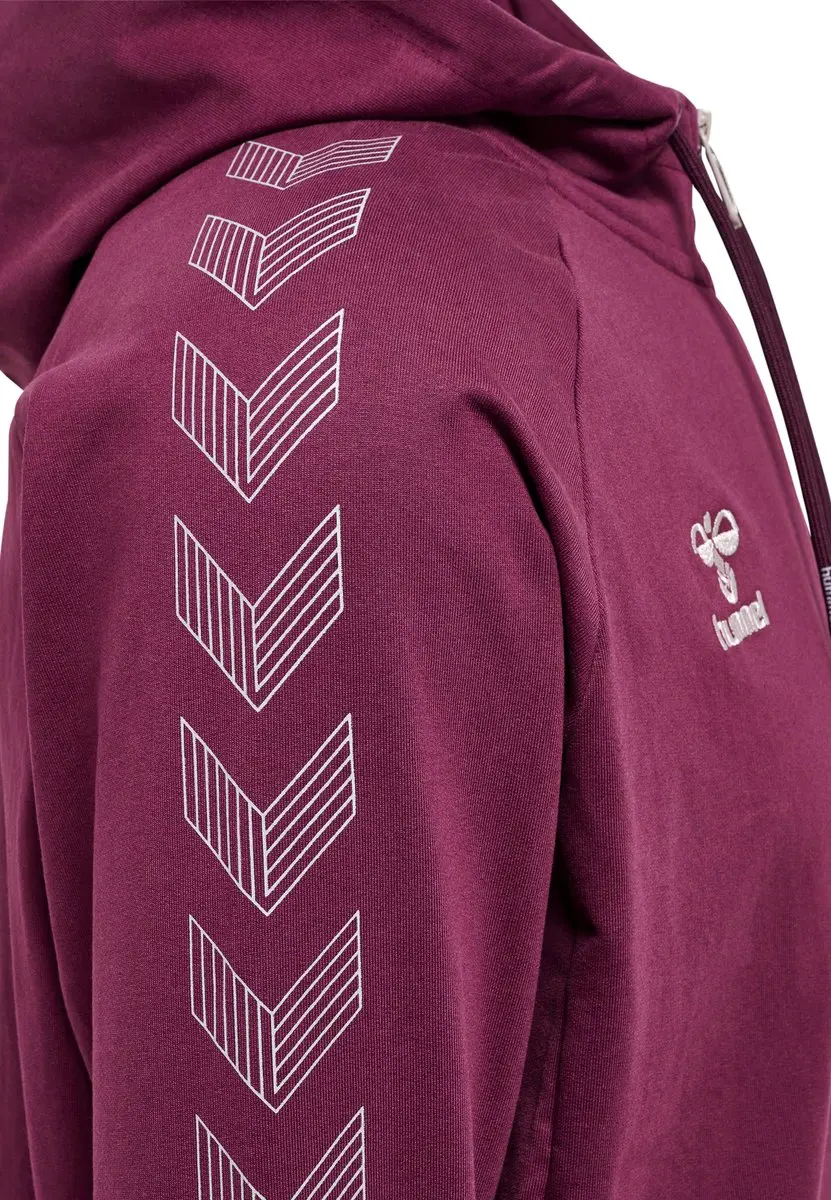 Hummel Move Grid Cotton Zip Hoodie XXL - Bordeaux