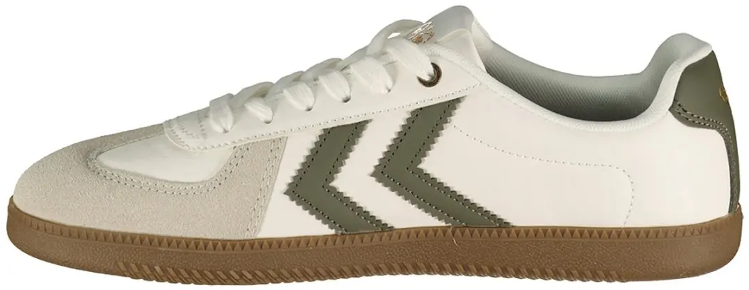 Hummel Lau86 Indoor Sportschoenen Dames - 36 - Beige/Wit-Groen