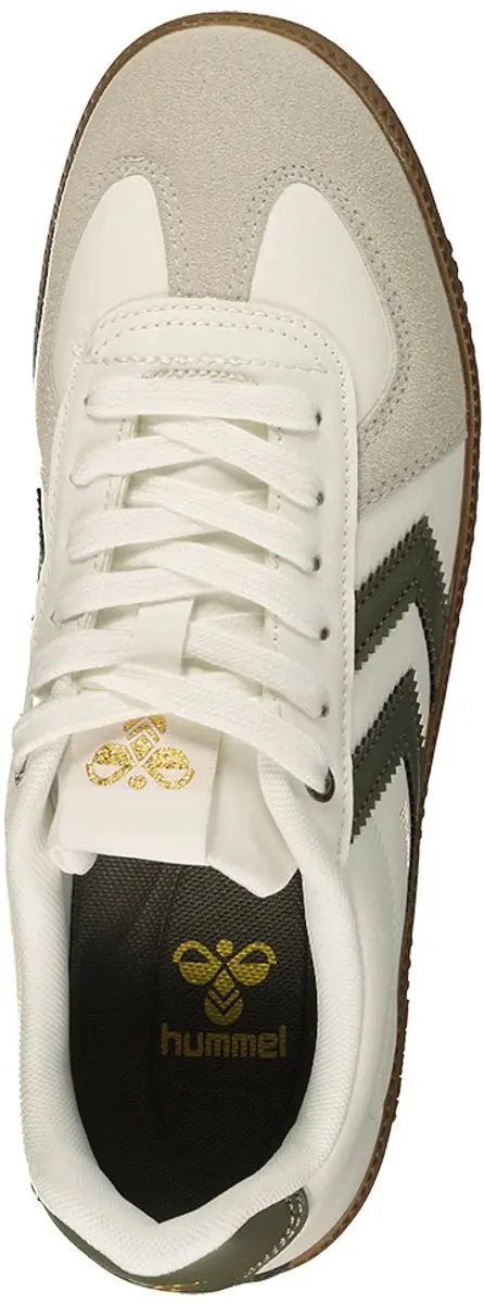 Hummel Lau86 Indoor Sportschoenen Dames - 36 - Beige/Wit-Groen