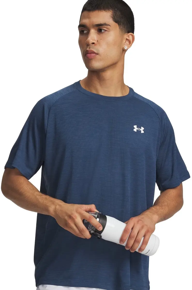 Under Armour UA Tech TextuRood SS-BLU Heren Sportshirt