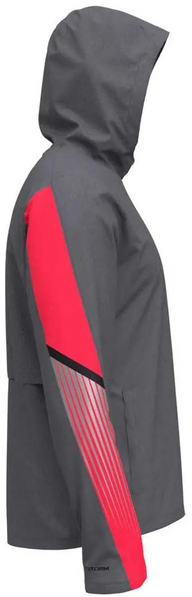 Under Armour Velociti Storm Heren Hooded Jas - L - Donkergrijs/Rood/Roz