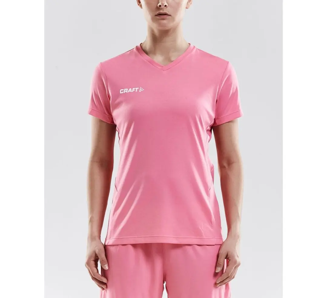 Craft Squad Jersey Solid W - Maat S - Roze/Wit