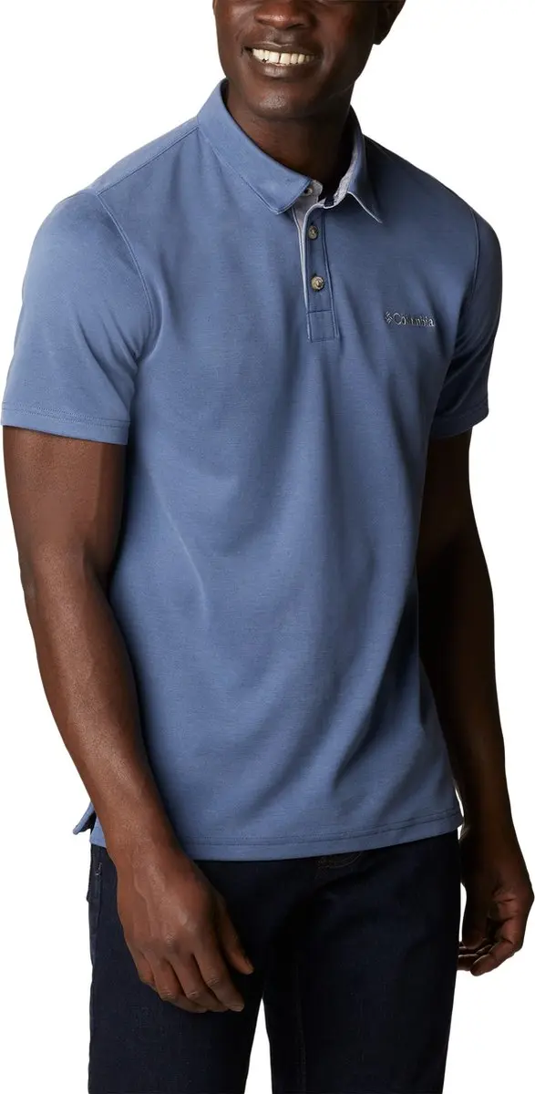Columbia Nelson Point Polo Heren - Blauw S