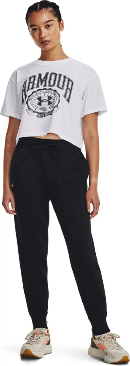 Under Armour UA Rival Fleece Jogger Dames - Zwart/Wit - M - afbeelding 6 van 6