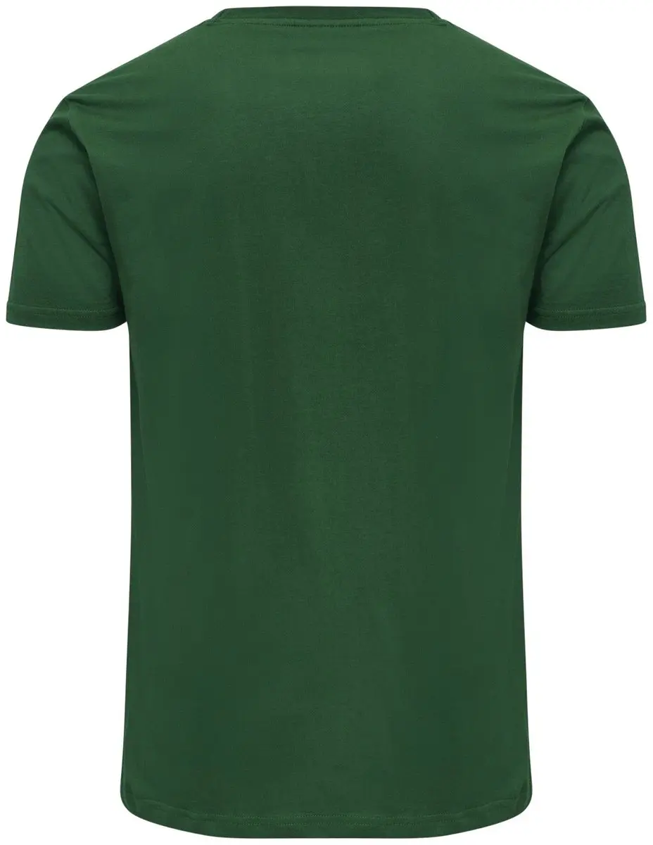 Hummel Go Cotton Logo Shirt Heren - Maat M - Groen/Wit