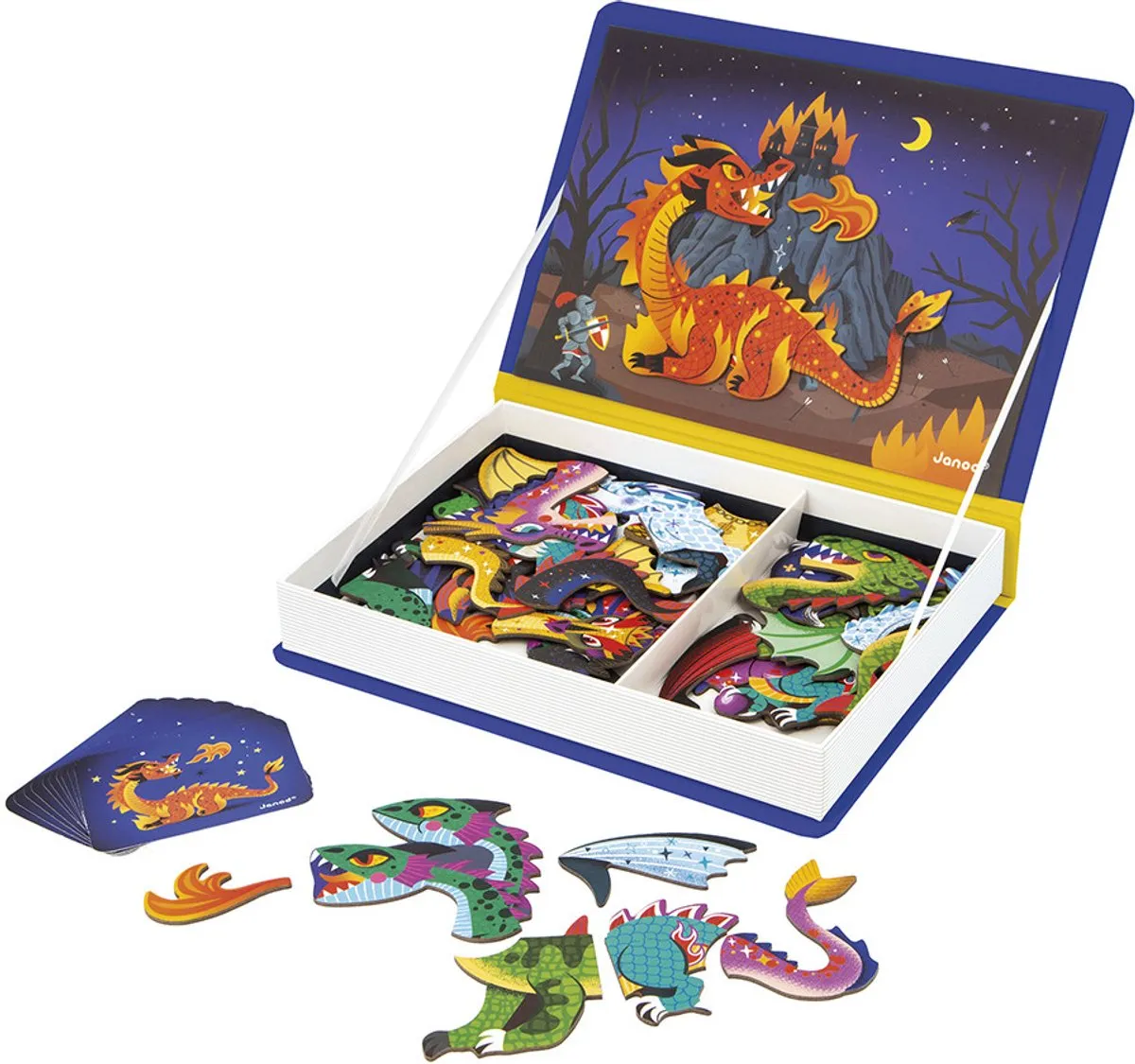 Janod Magnetibook Draken 2527 - Magneetboek Speelset - 53 Magneten - afbeelding 6 van 6