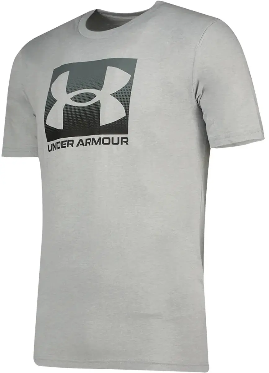 Under Armour M BOXED SPORTS UPDATED Heren Sportshirt - Mod Grijs Light Heather - Zwart