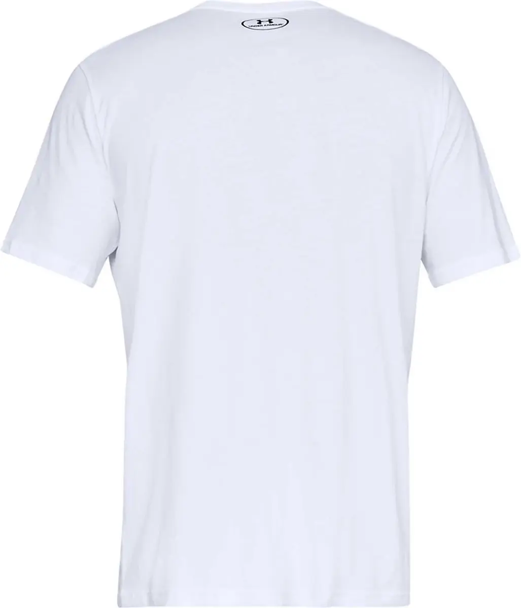 Under Armour UA M SPORTSTYLE LC SS-WHT Heren Sportshirt - L - Wit/Zwart