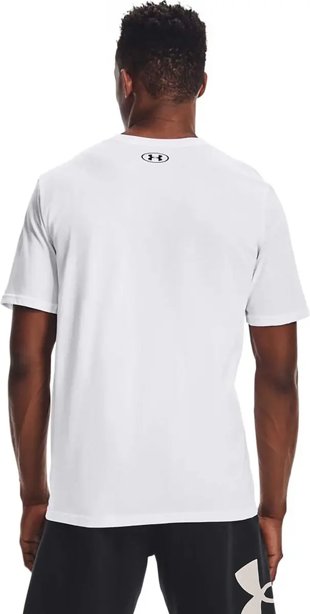 Under Armour UA M SPORTSTYLE LC SS-WHT Heren Sportshirt - L - Wit/Zwart