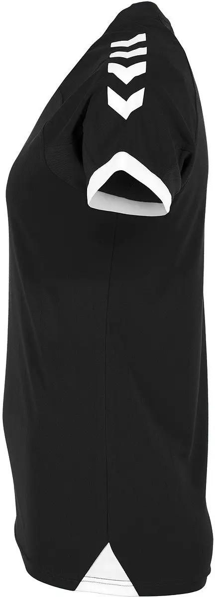Hummel Fyn Shirt Dames Korte Mouw - Zwart/Wit XL