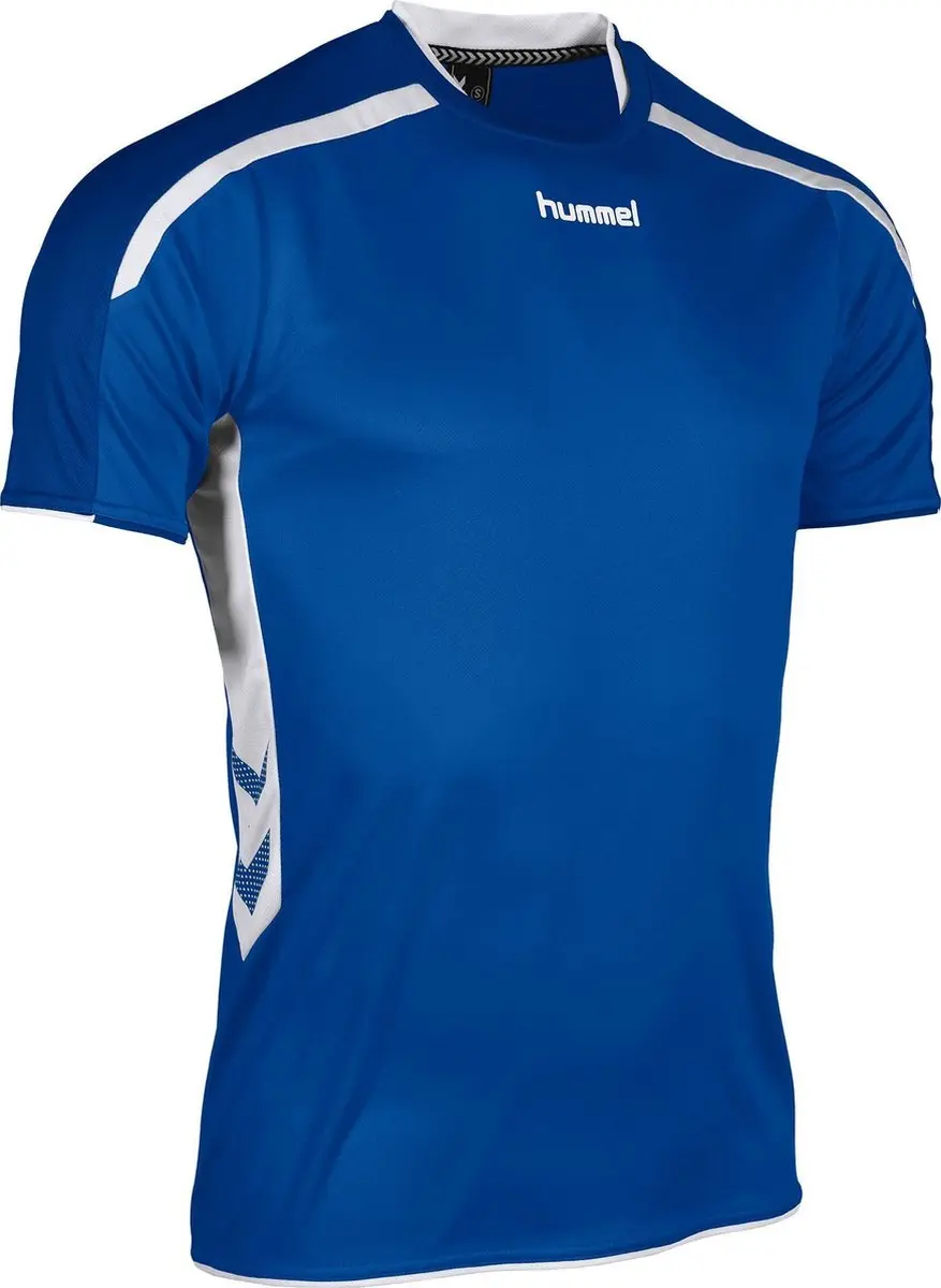 Hummel Preston S/S Sportshirt - XXL - Blauw