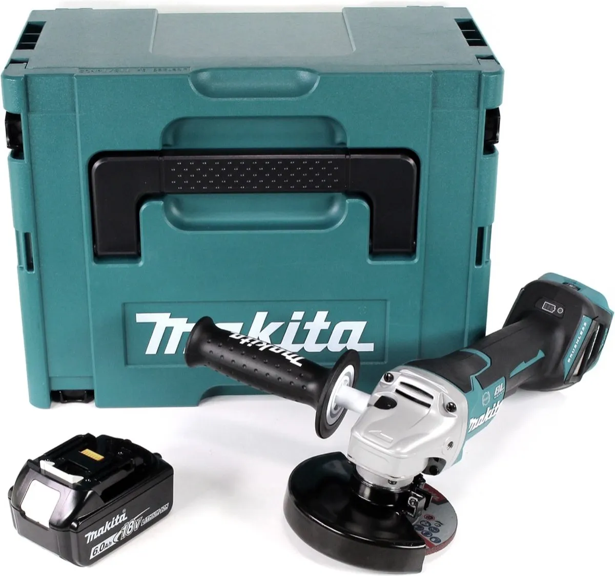 Makita DGA 517 G1J Haakse Slijper 18V 125mm - 6.0Ah Accu