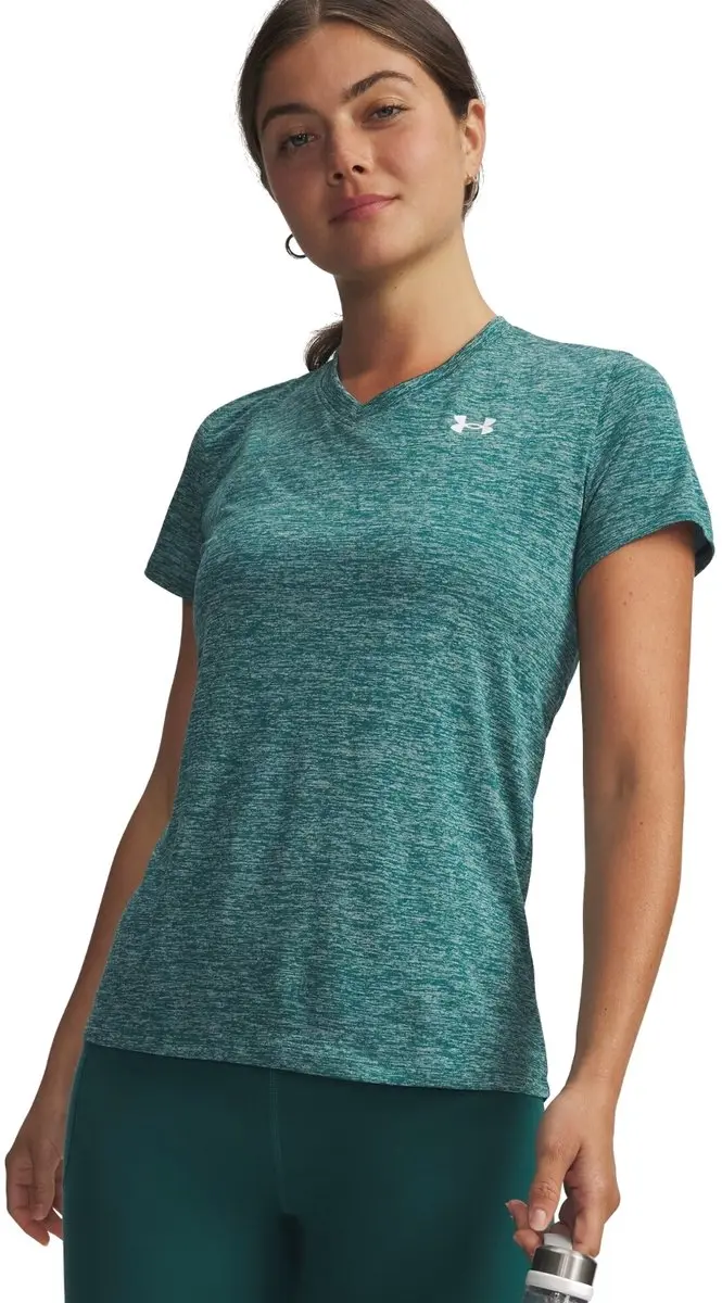 Under Armour Tech Twist Shirt Dames - M - Donkergroen - afbeelding 6 van 6