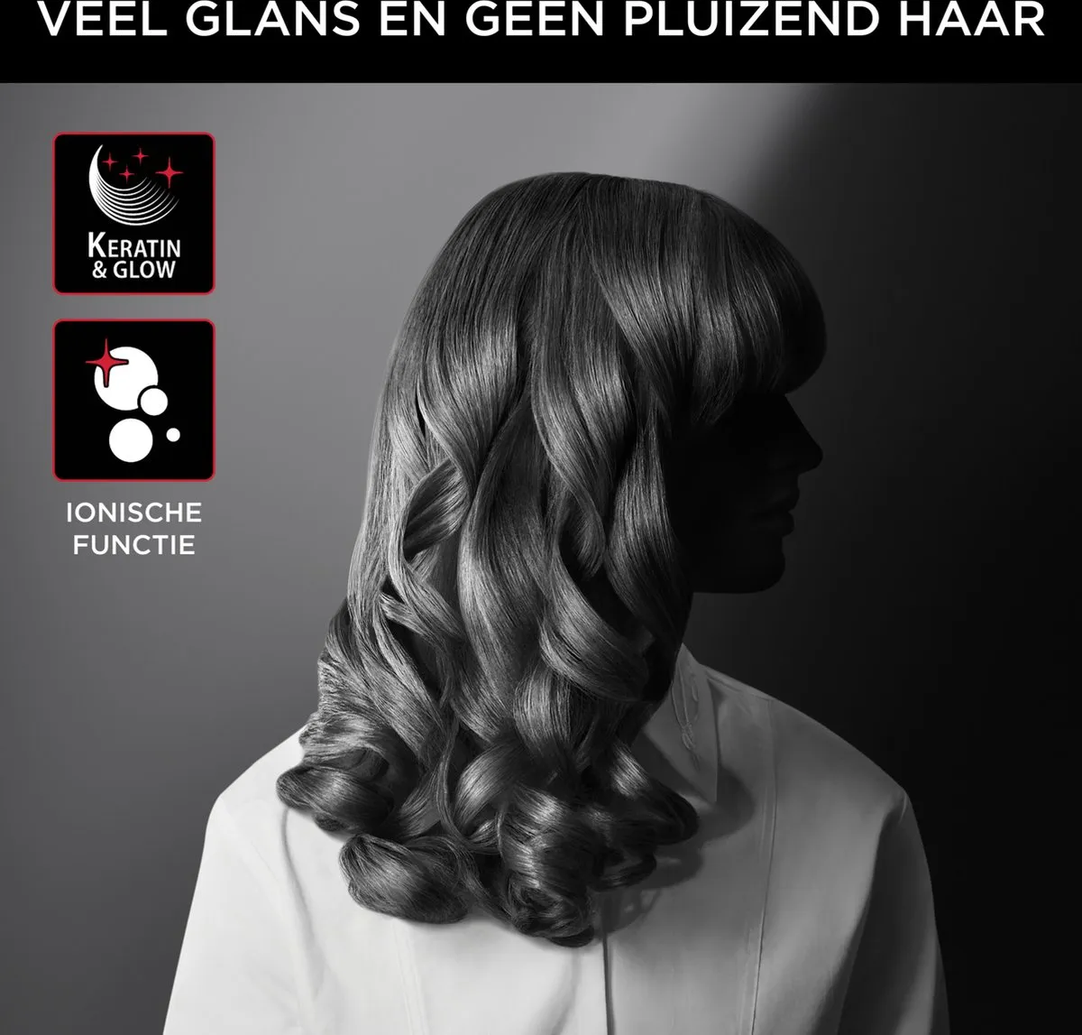 Rowenta x KARL LAGERFELD Express Style CF635L Heteluchtborstel 800W - Zwart/Rood - afbeelding 6 van 6