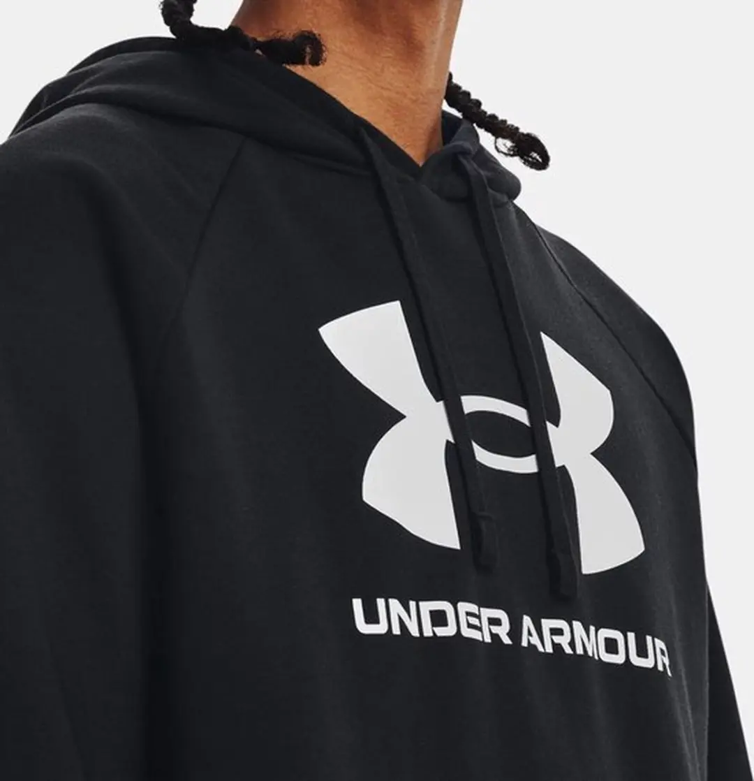 Under Armour UA Rival Fleece Logo Sporttrui M - Zwart/Wit