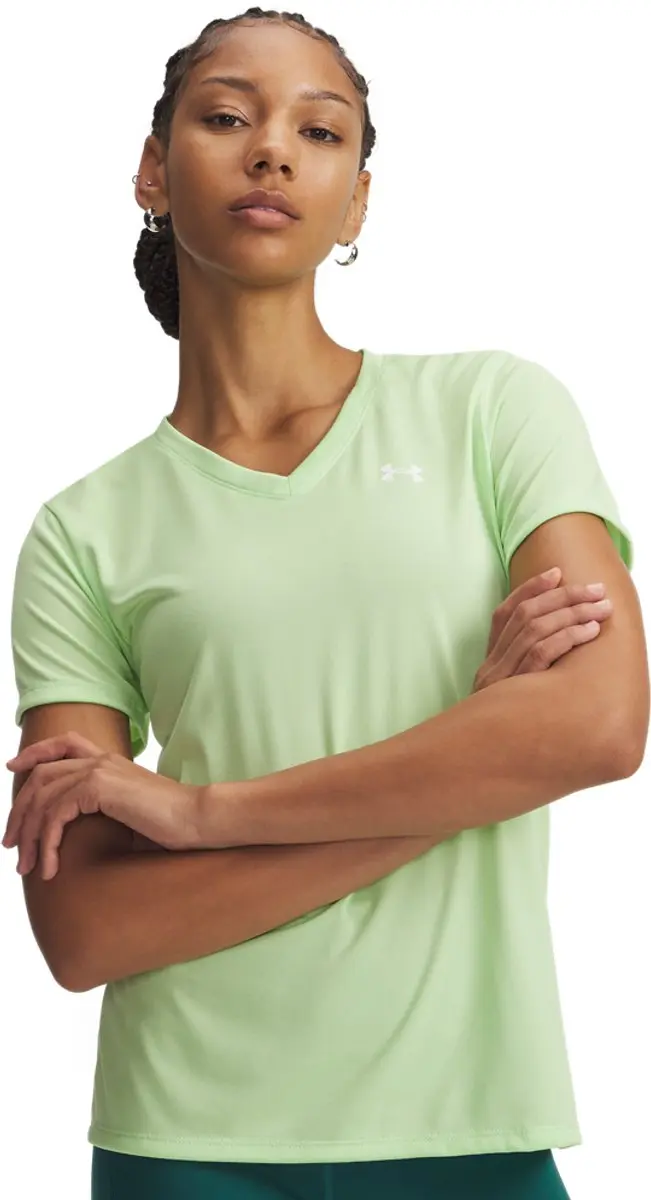 Under Armour Tech SSV Solid-GRN Dames Sportshirt