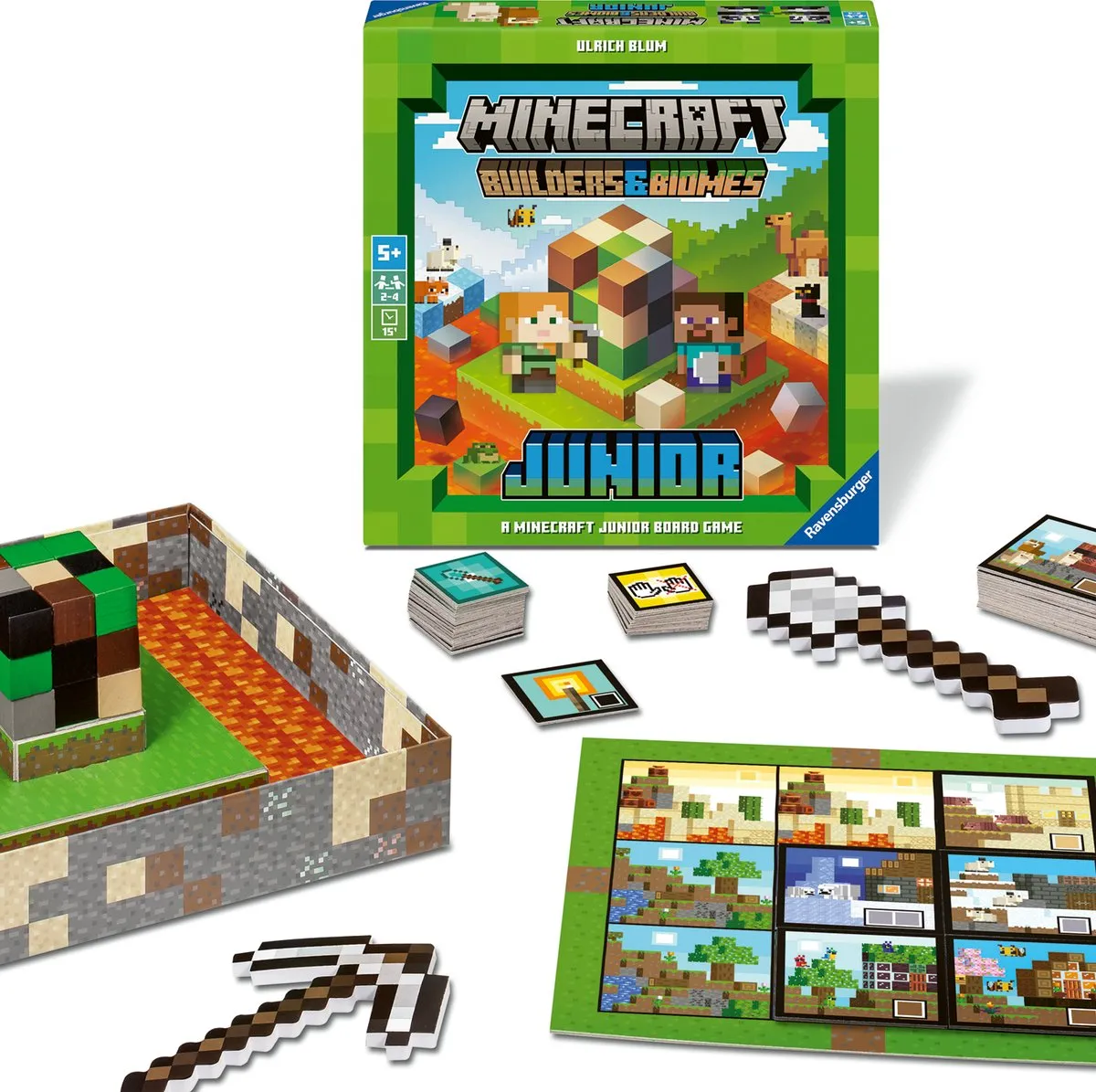 Ravensburger Minecraft Builder & Biomes Junior Bordspel 24615 - 2-4 Spelers
