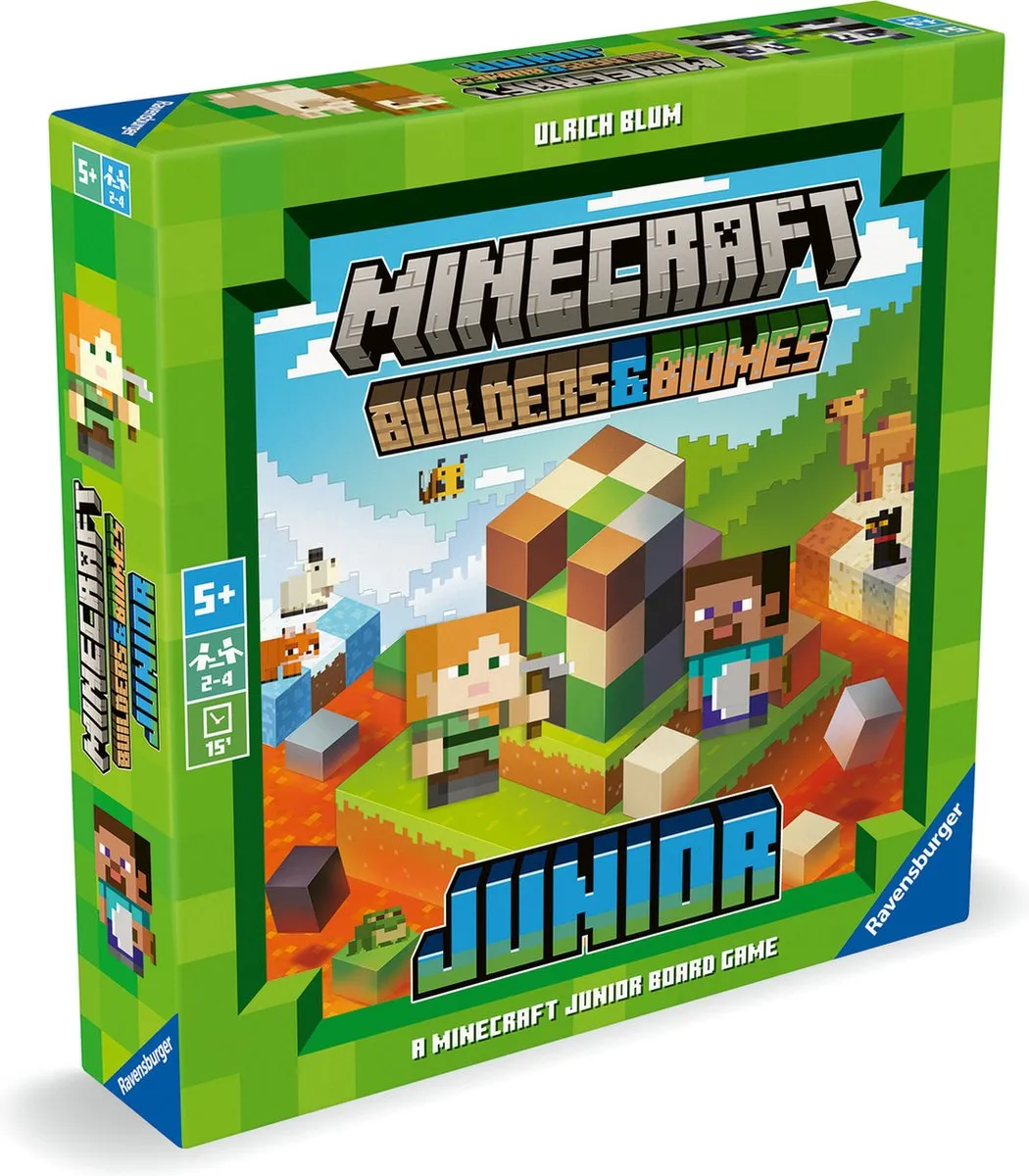 Ravensburger Minecraft Builder & Biomes Junior Bordspel 24615 - 2-4 Spelers