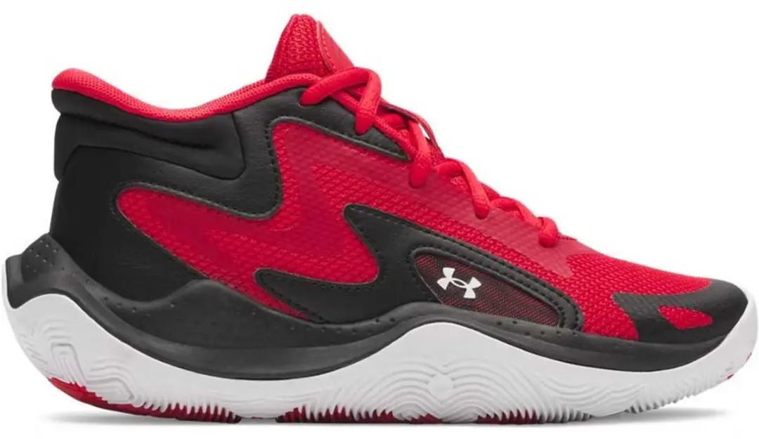 Under Armour GS Jet '25 Basketbalschoenen - Rood - 38.5