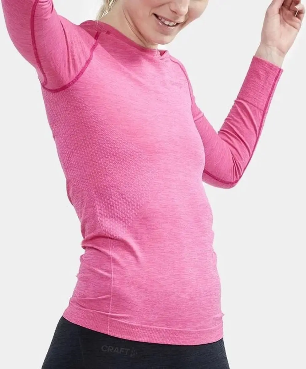 Craft Thermo Shirt Dames Lange Mouw - Groen XL