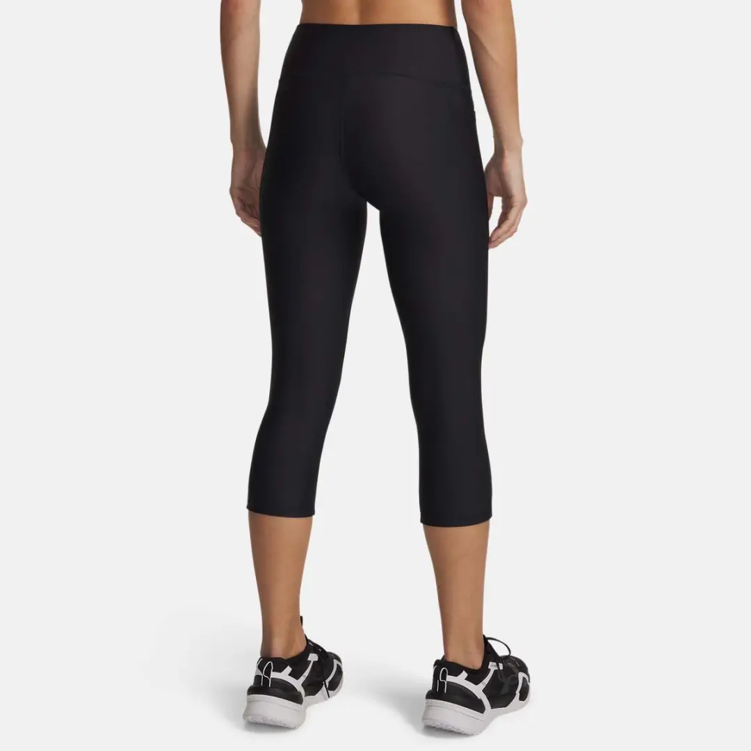 Under Armour Tech Hi Capri Dames Sportbroek M - Zwart/Wit
