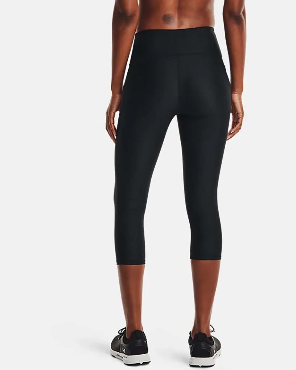 Under Armour Tech Hi Capri Dames Sportbroek M - Zwart/Wit - afbeelding 6 van 6