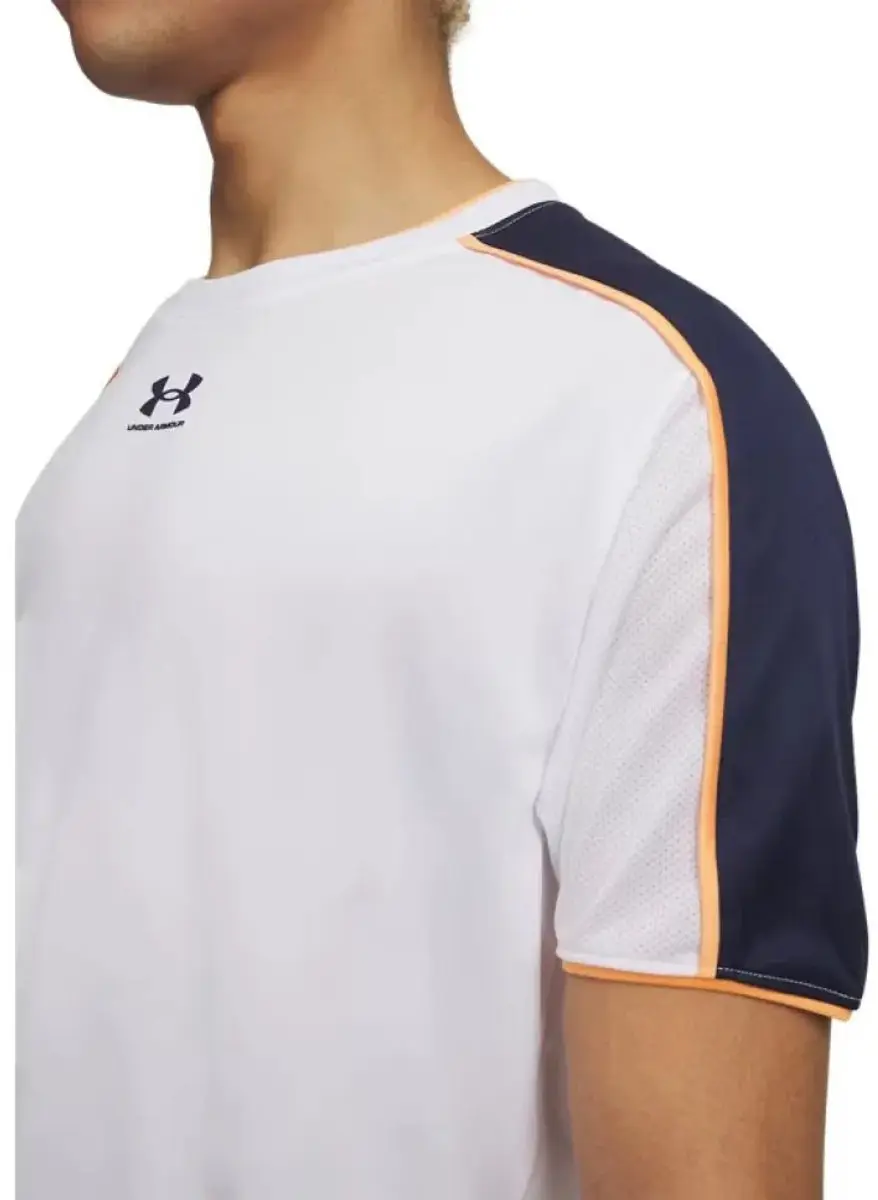 Under Armour UA M Challenger Train SS-BLU Heren Sportshirt - Wit/Navy XL