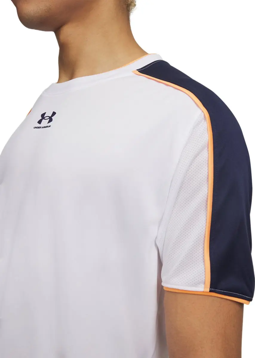 Under Armour UA M Challenger Train SS-BLU Heren Sportshirt - Wit/Navy XL