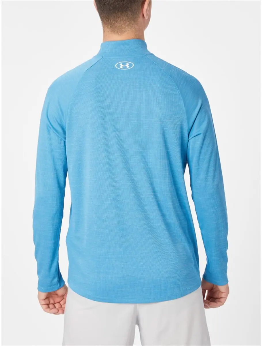 Under Armour Tech Textured 1/2 Zip - Blue 453 - XL