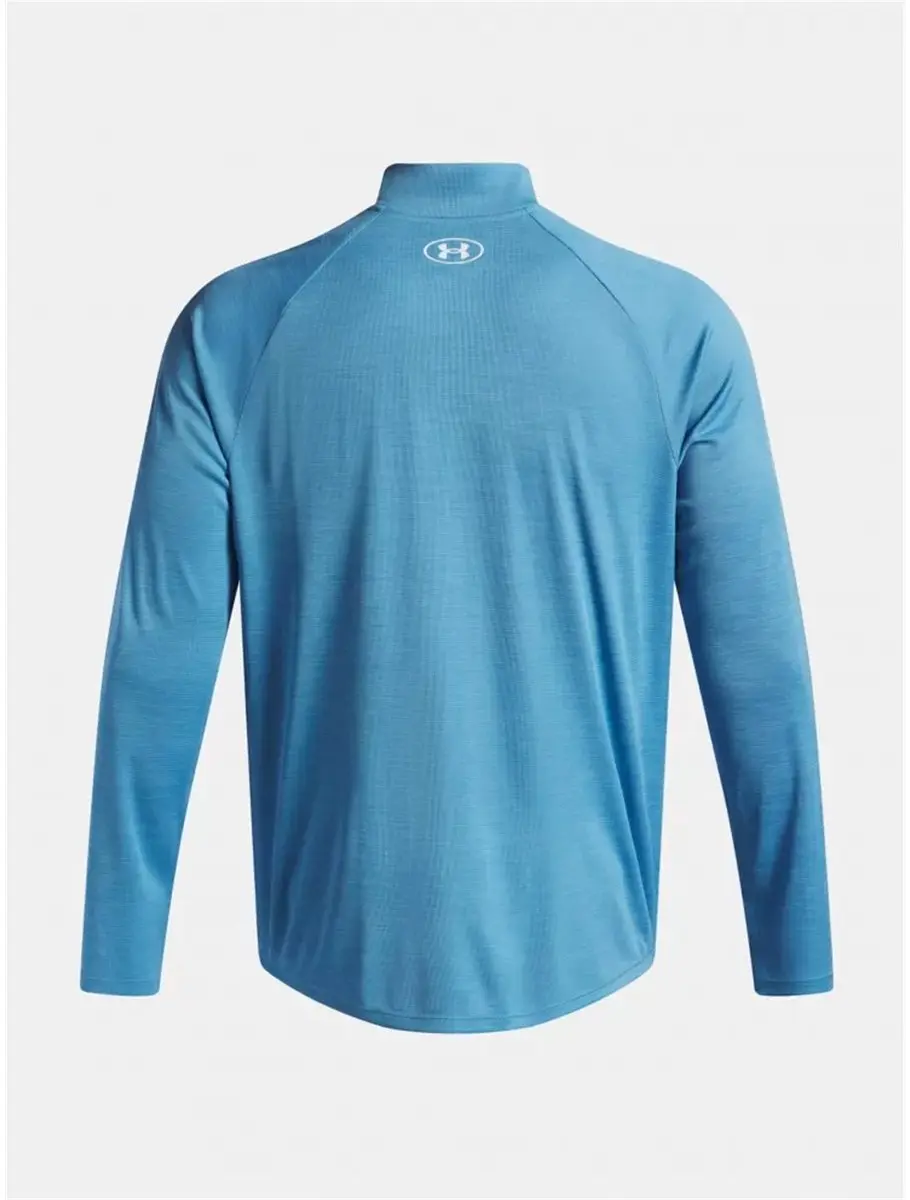 Under Armour Tech Textured 1/2 Zip - Blue 453 - XL