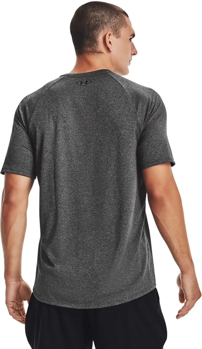 Under Armour UA Tech 2.0 SS Tee - Carbon Heather - Zwart