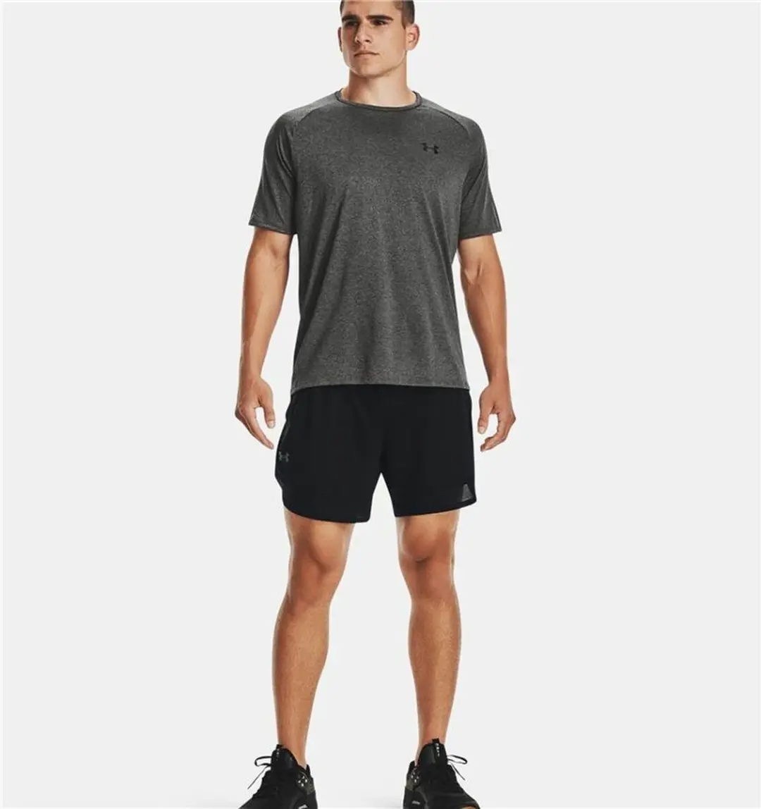 Under Armour UA Tech 2.0 SS Tee - Carbon Heather - Zwart - afbeelding 6 van 6
