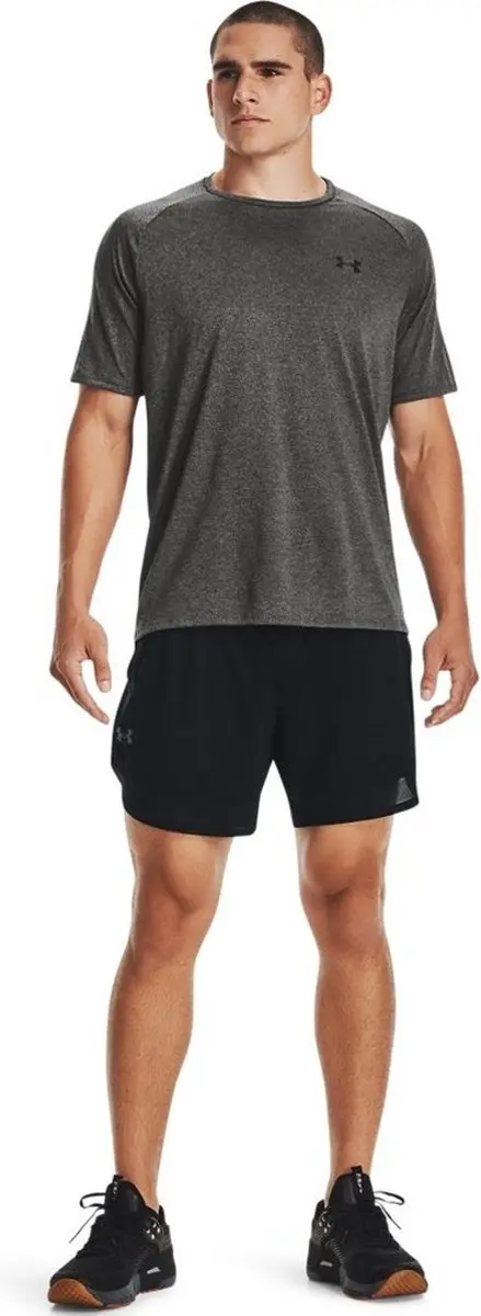Under Armour UA Tech 2.0 SS Tee - Carbon Heather - Zwart