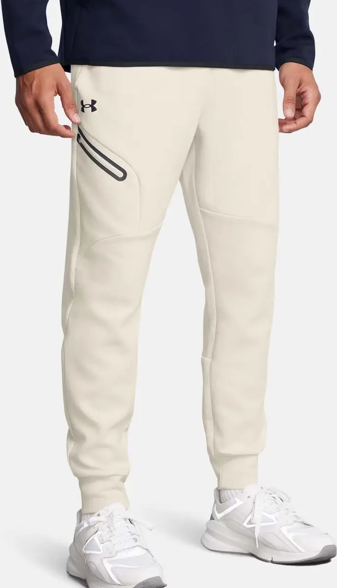 Under Armour UA Unstoppable FLC JGR Trainingsbroek L - Wit
