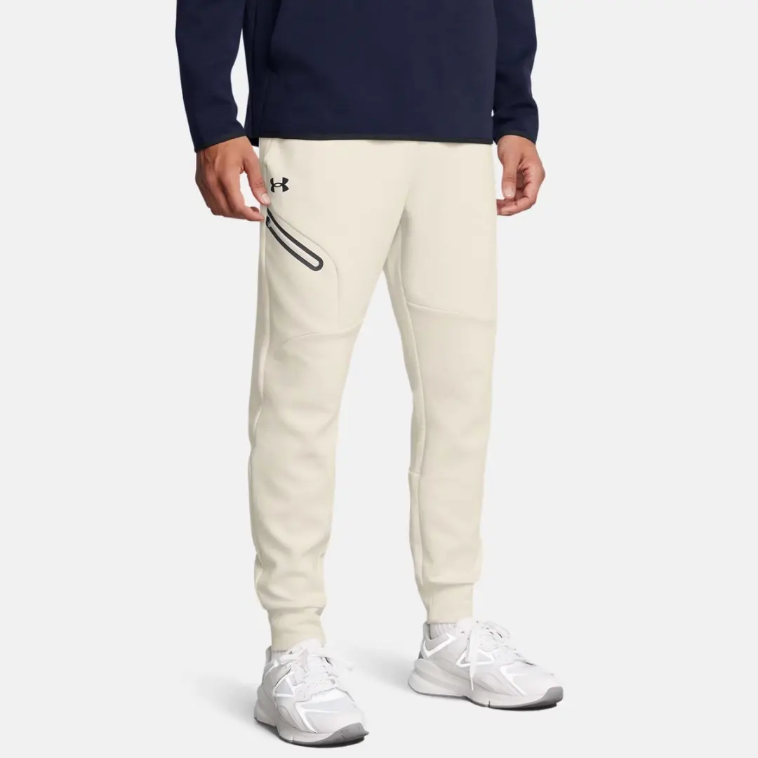 Under Armour UA Unstoppable FLC JGR Trainingsbroek L - Wit