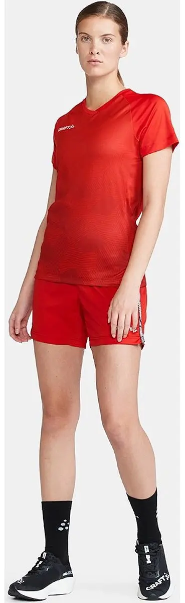 Craft Premier Fade Shirt Dames - Korte mouwen - Rood - Maat M