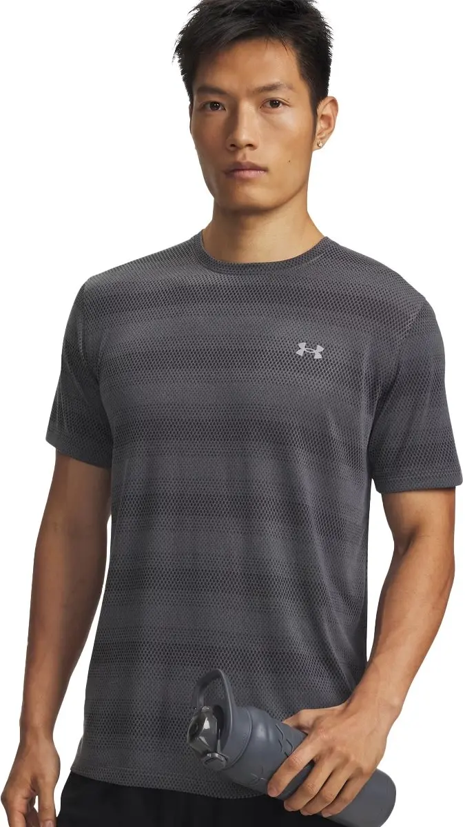 Under Armour UA Velociti SS-GRY Heren Sportshirt - Castlerock Reflecterend