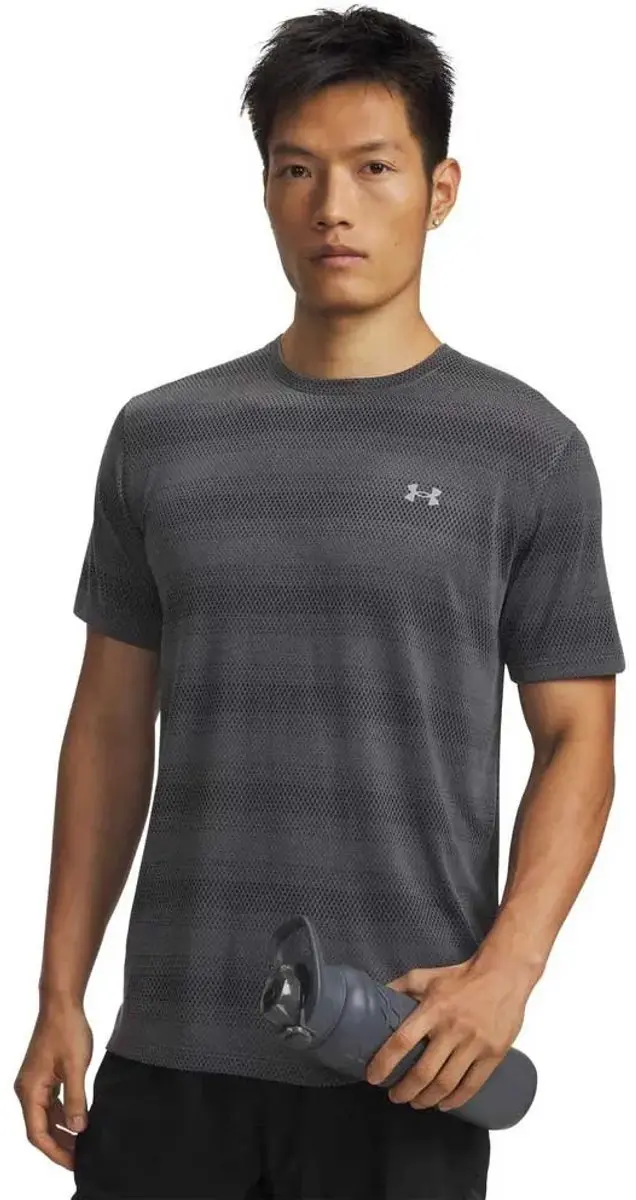 Under Armour UA Velociti SS-GRY Heren Sportshirt - Castlerock Reflecterend