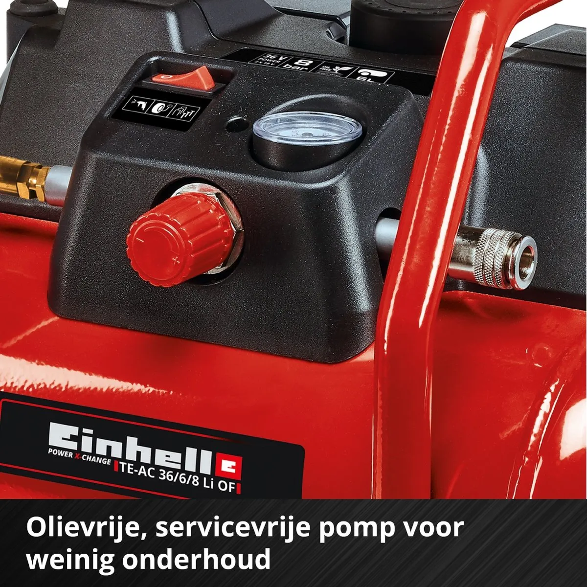 Einhell TE-AC 36/6/8 Li OF Set Solo Accu Compressor - 16.000 t/min - 6L - 8 bar