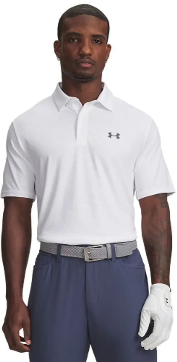 Under Armour Heren Playoff Golf Polo 3.0 Micro Camo Wit M