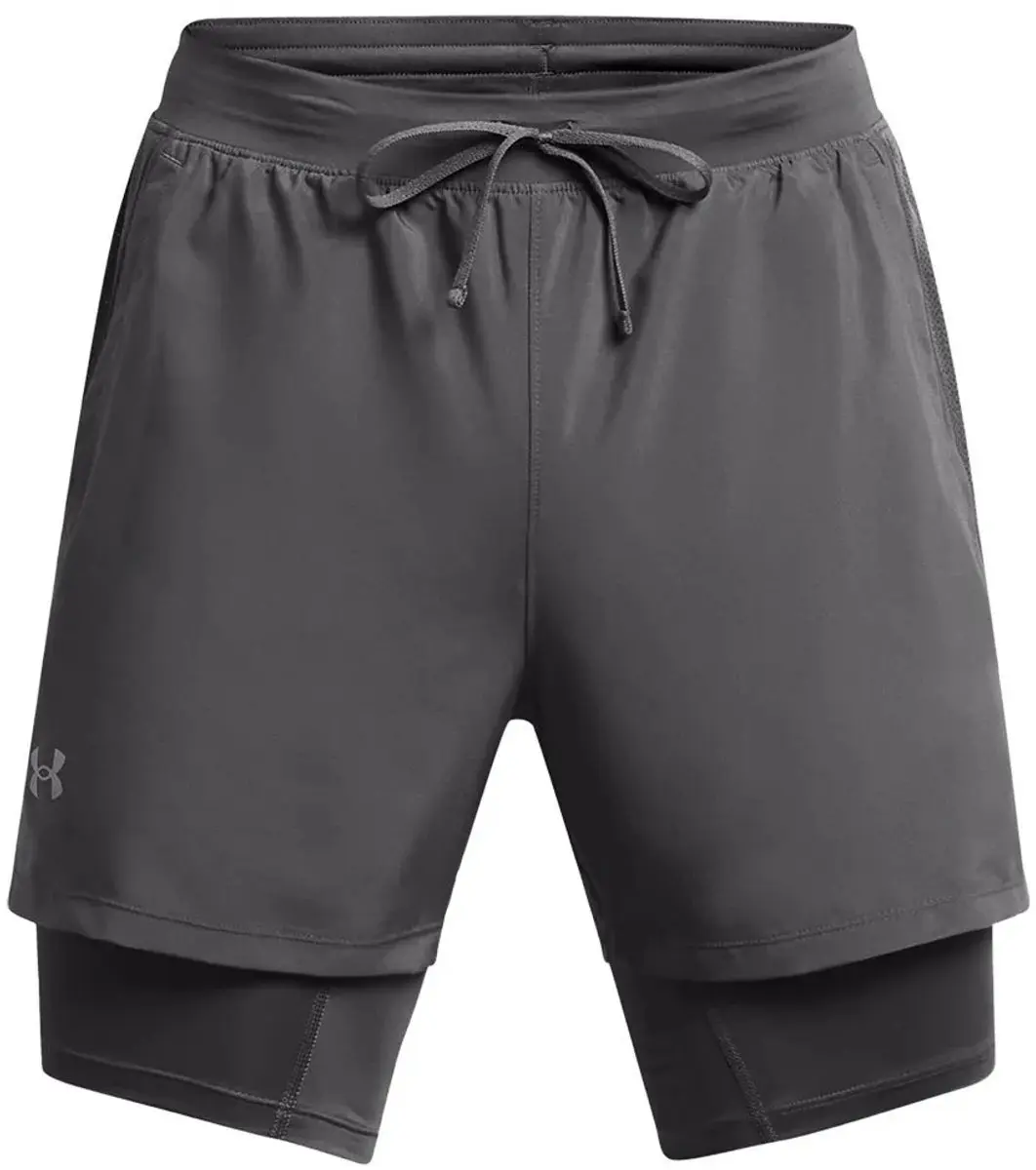 Under Armour UA Launch 5" 2-in-1 Shorts - L - Castlerock