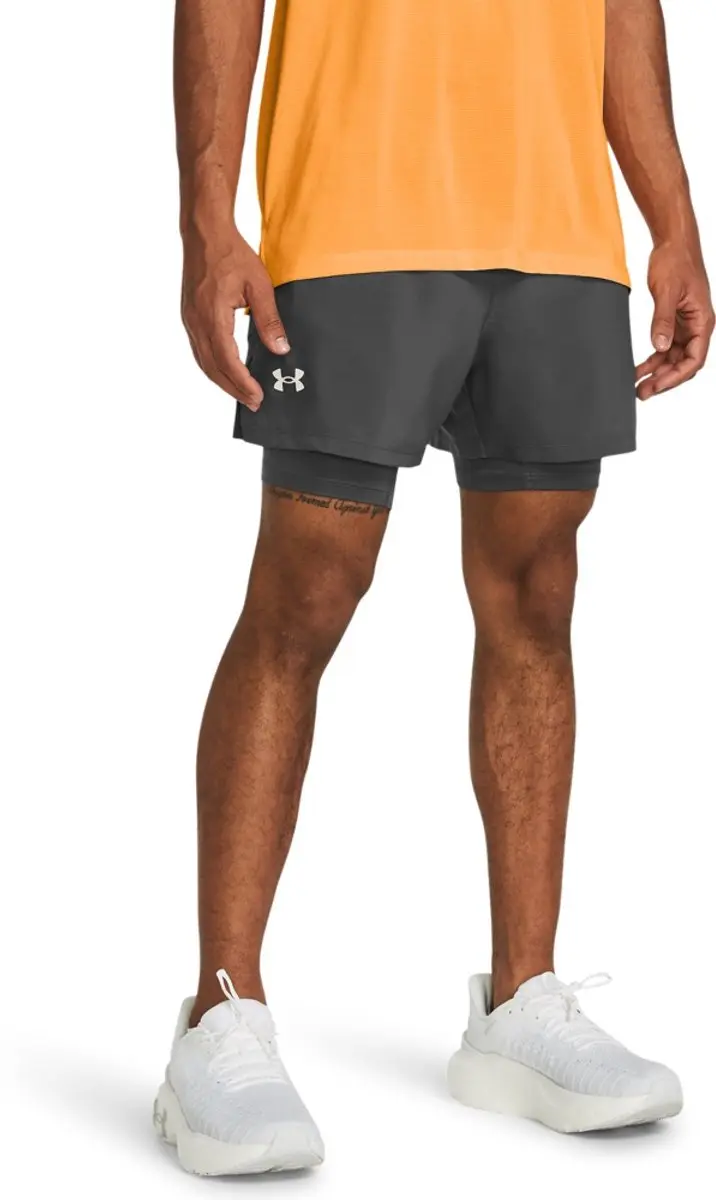 Under Armour UA Launch 5" 2-in-1 Shorts - L - Castlerock