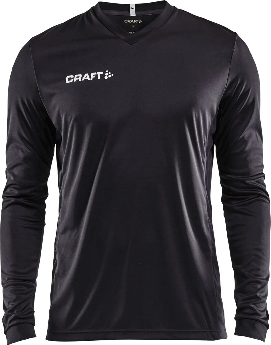 Craft Squad Jersey Solid LS - Maat S - Zwart/Wit