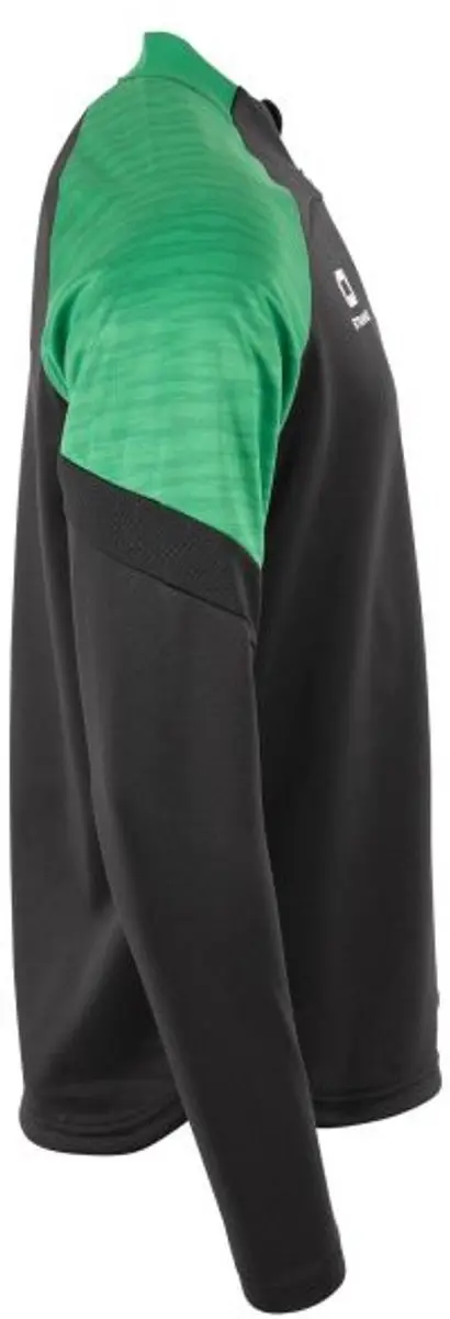 Stanno Bolt Quarter Zip Top - Maat L - Zwart/Groen