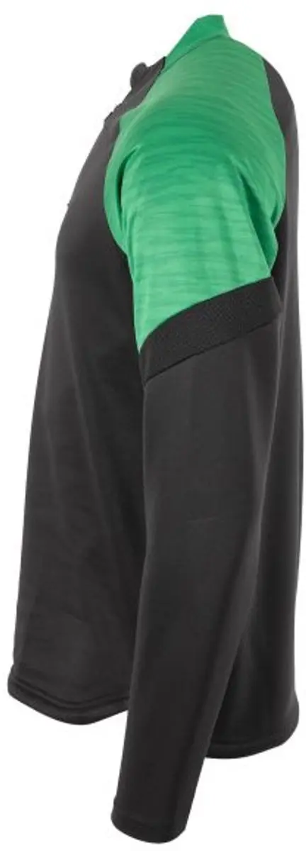 Stanno Bolt Quarter Zip Top - Maat L - Zwart/Groen