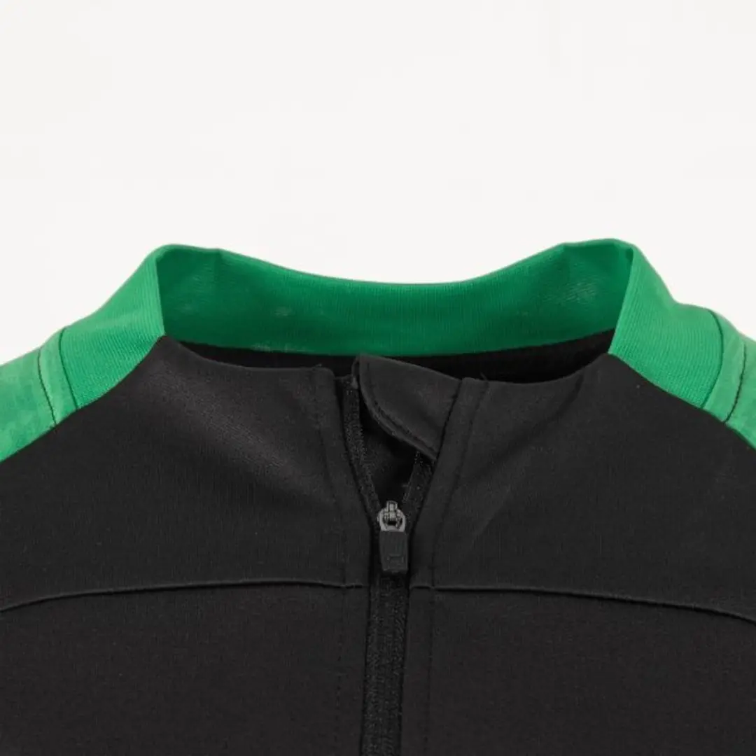 Stanno Bolt Quarter Zip Top - Maat L - Zwart/Groen